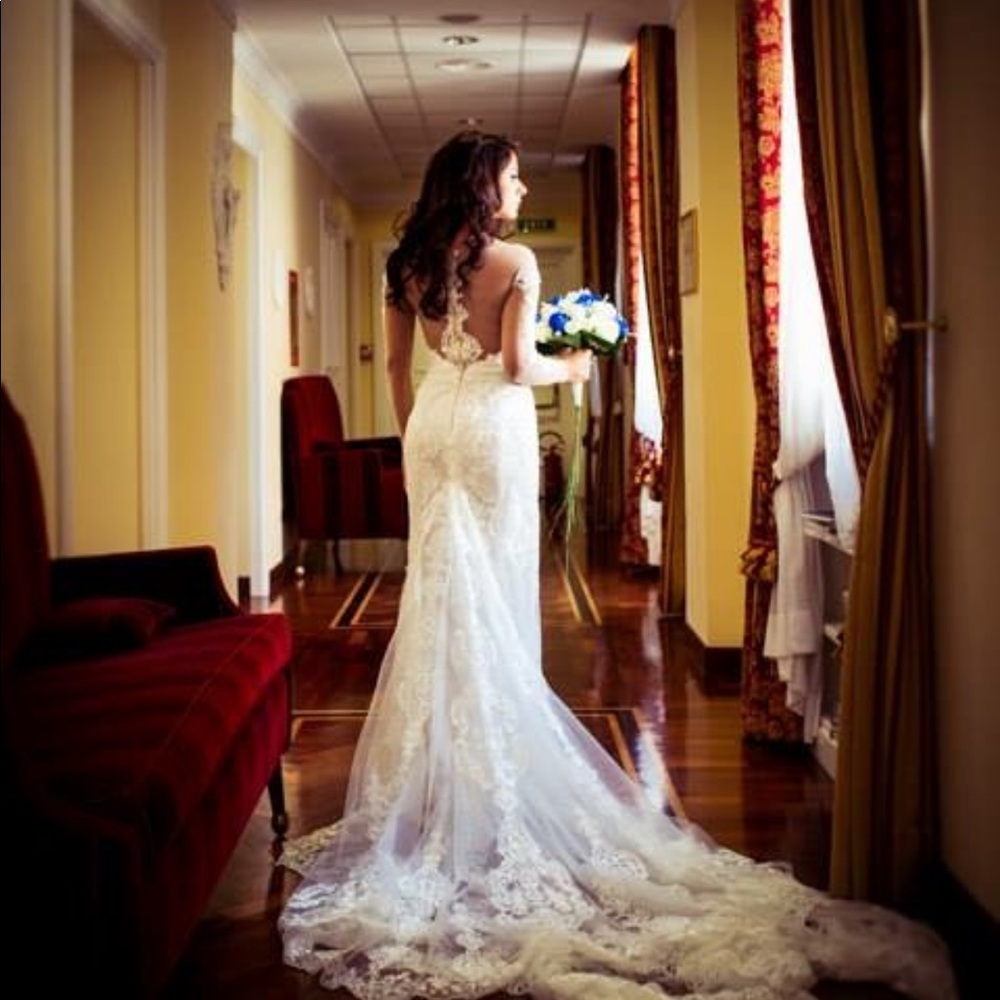 Galina Signature Long Sleeve Lace Wedding Dress.
